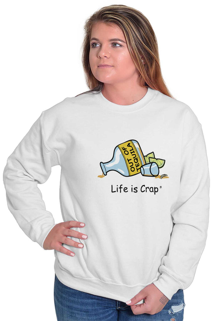 Empty Tequila Sweatshirt-Direct To Garment Print-Life Is Crap
