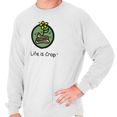 Flower Long Sleeve Tee-Direct To Garment Print-Life Is Crap