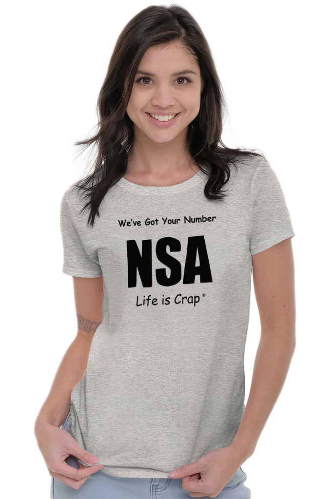  The NSA The Government is Listening! Funny Shirt Brown :  Clothing, Shoes & Jewelry