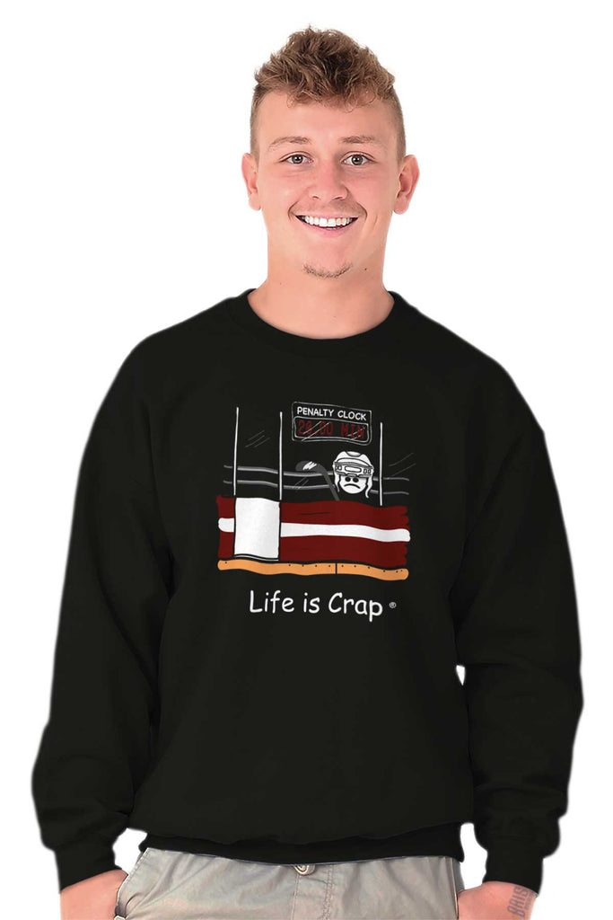 Hockey Penalty Sweatshirt-Direct To Garment Print-Life Is Crap