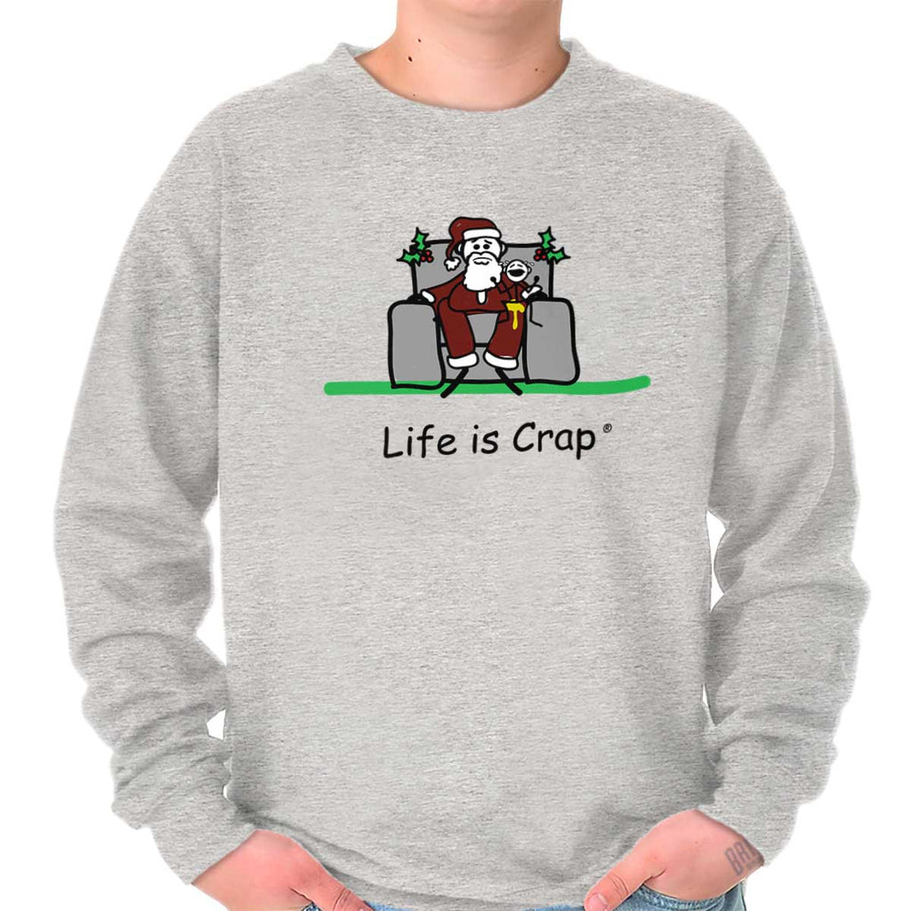 Santa's Lap Sweatshirt-Direct To Garment Print-Life Is Crap