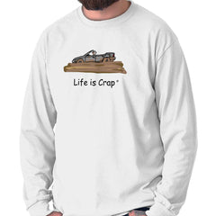 Convertible Mud Long Sleeve Tee-Direct To Garment Print-Life Is Crap