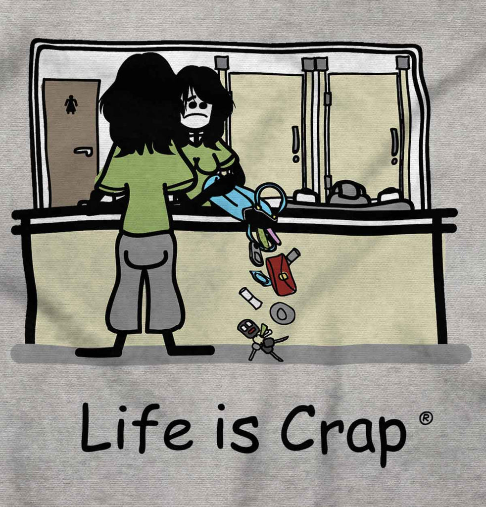 Spilled Purse Long Sleeve Tee-Direct To Garment Print-Life Is Crap