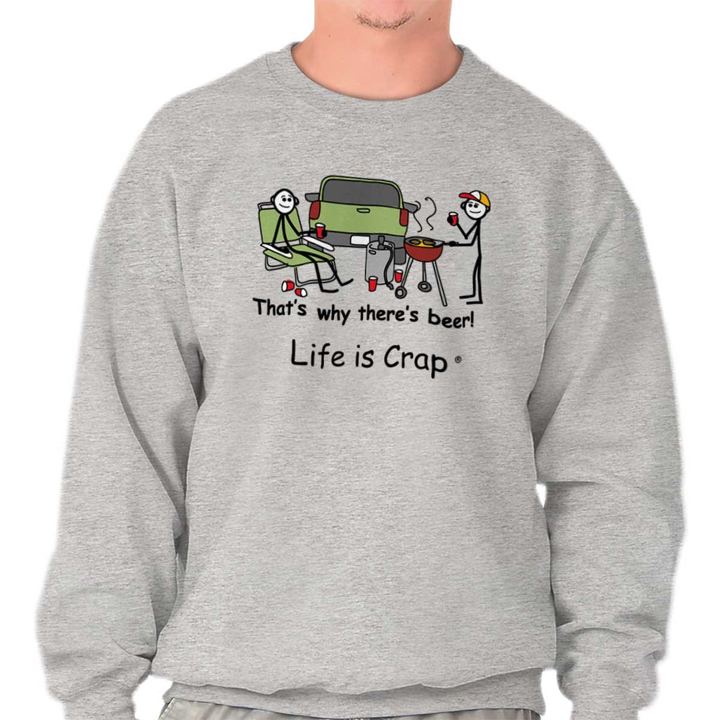 Tailgating Sweatshirt-Direct To Garment Print-Life Is Crap