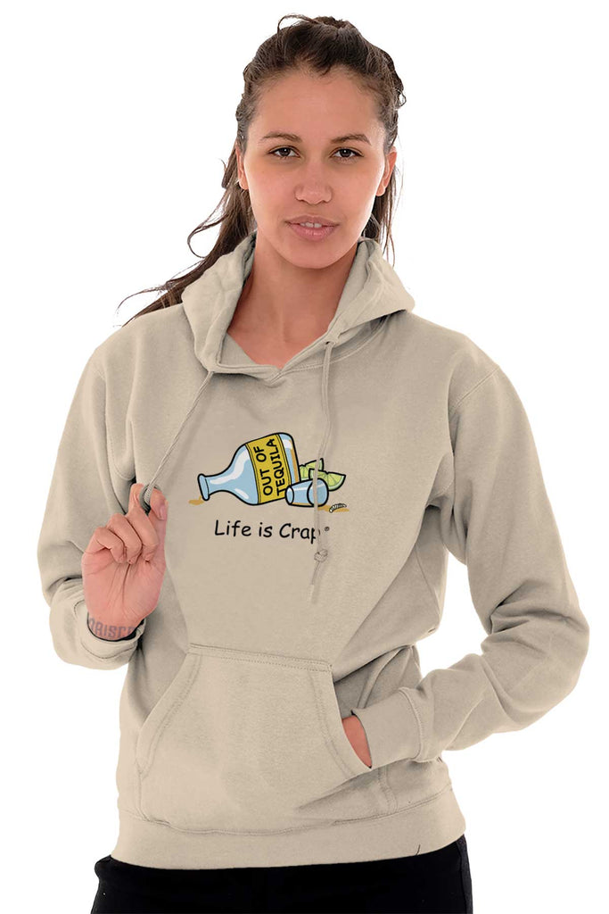 Empty Tequila Hoodie-Direct To Garment Print-Life Is Crap