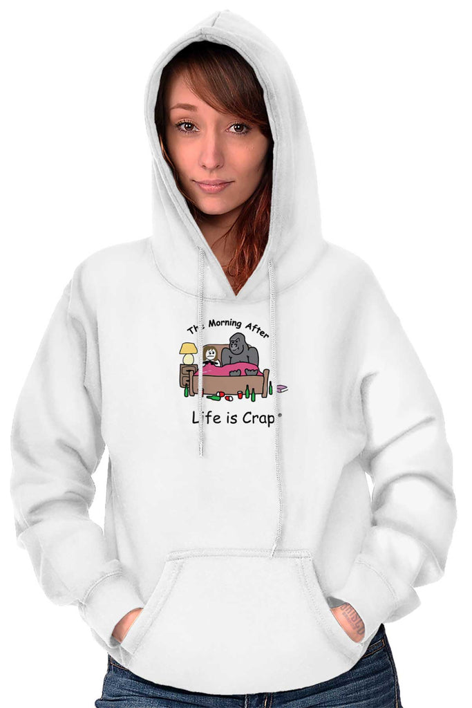 Morning After Hoodie-Direct To Garment Print-Life Is Crap