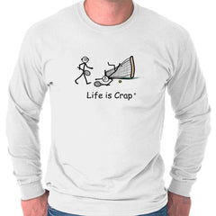Tennis Net Fall Long Sleeve Tee-Direct To Garment Print-Life Is Crap