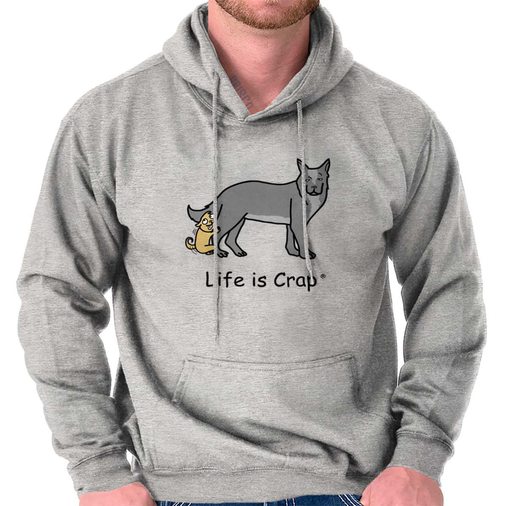 Small Dog Hump Hoodie-Direct To Garment Print-Life Is Crap