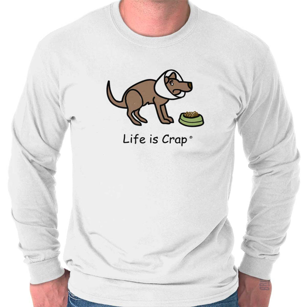 Dog Cone Long Sleeve Tee-Direct To Garment Print-Life Is Crap
