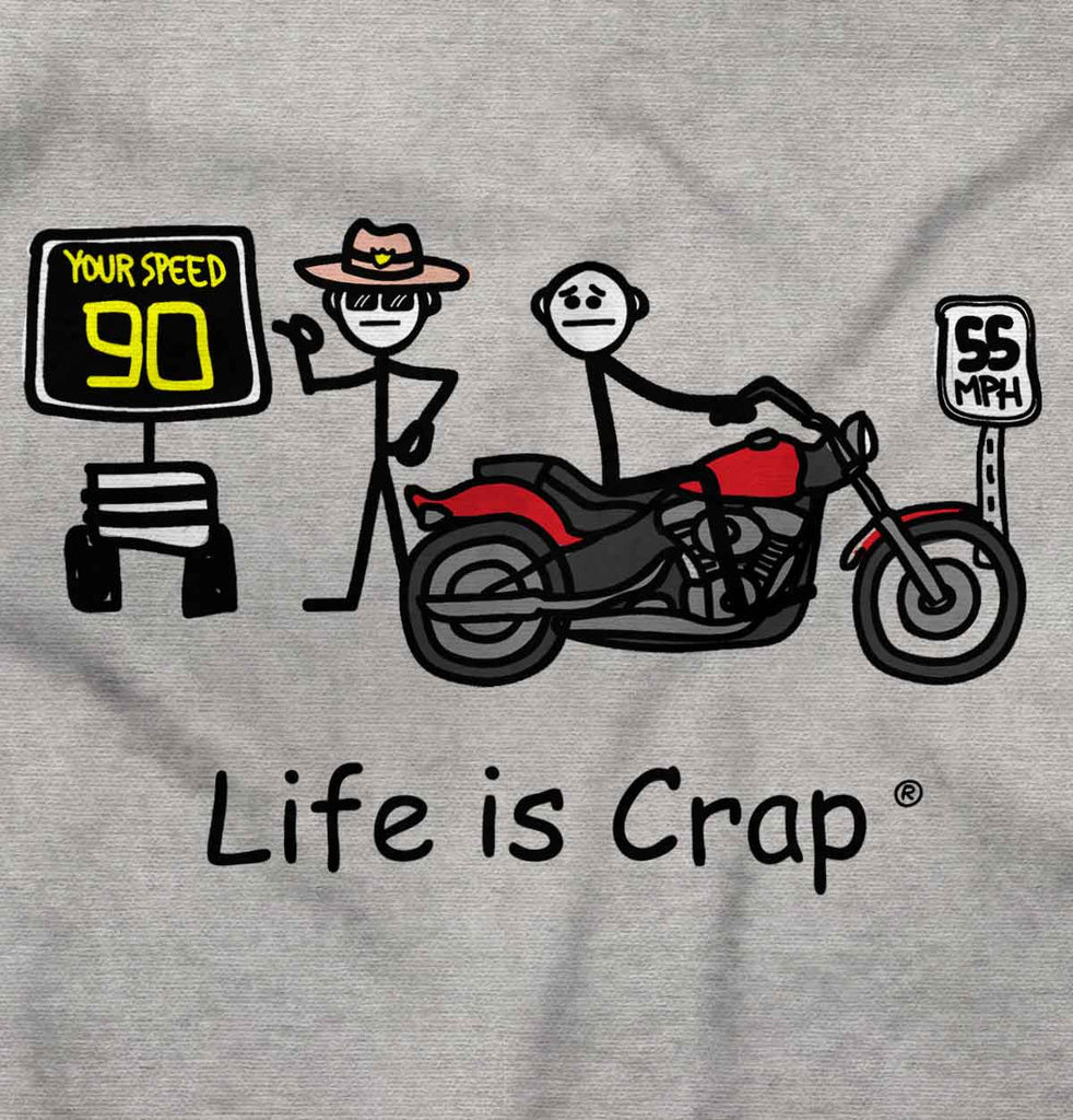 Harley Speed Trap Long Sleeve Tee-Direct To Garment Print-Life Is Crap