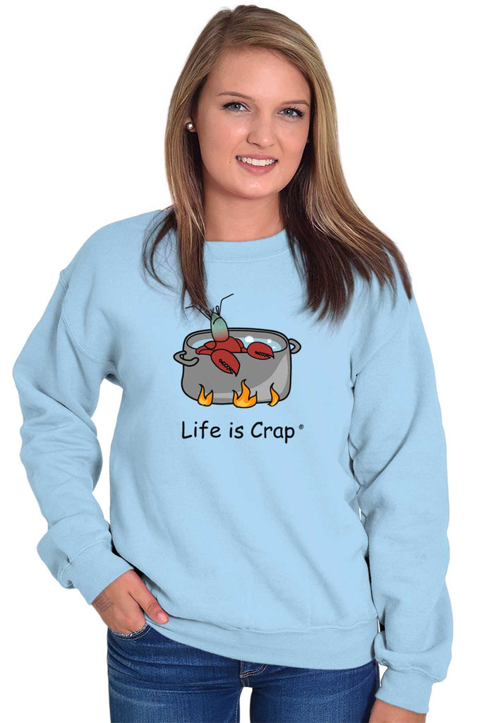 Hot Lobster Sweatshirt-Direct To Garment Print-Life Is Crap