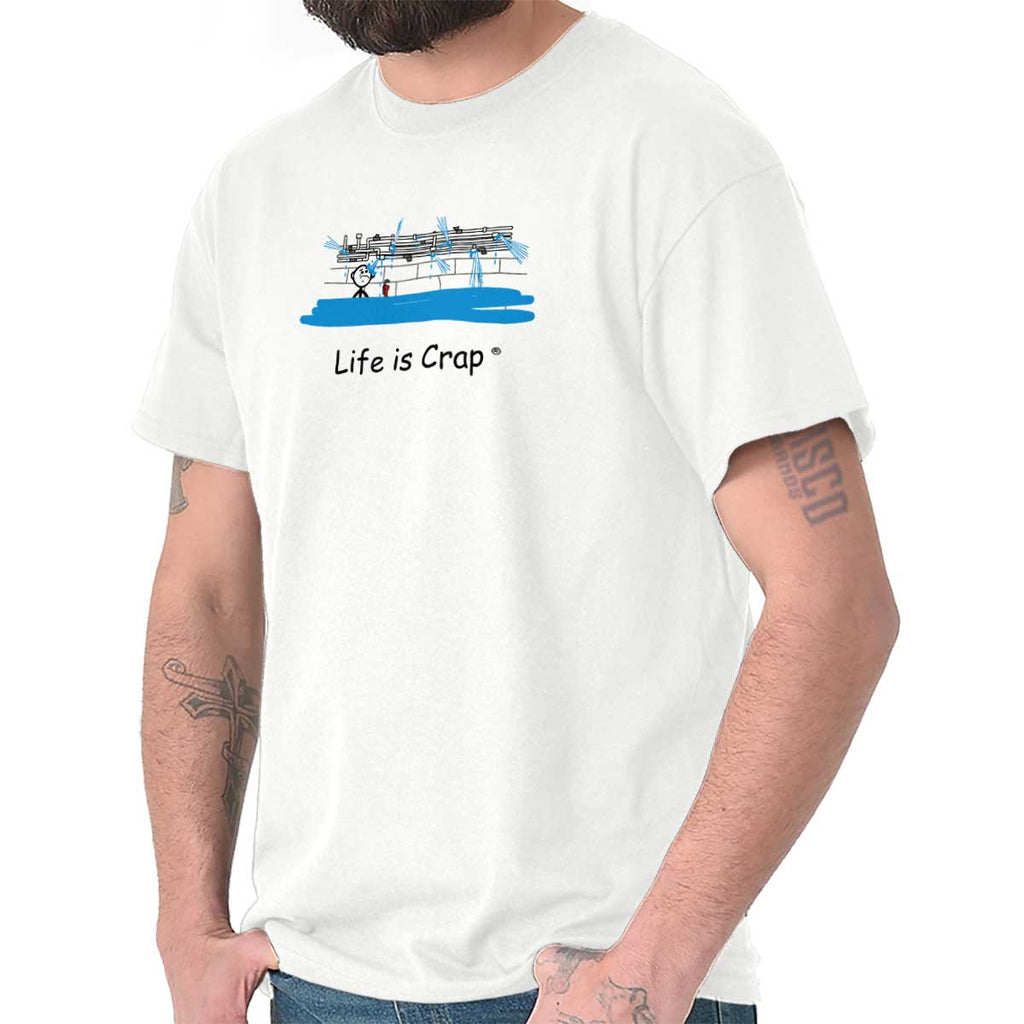 Leaky Pipes T-Shirt-Direct To Garment Print-Life Is Crap