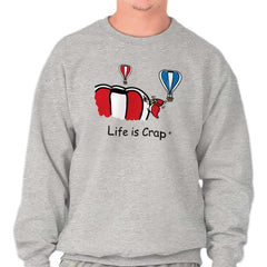 Woodpecker Balloon Sweatshirt-Direct To Garment Print-Life Is Crap