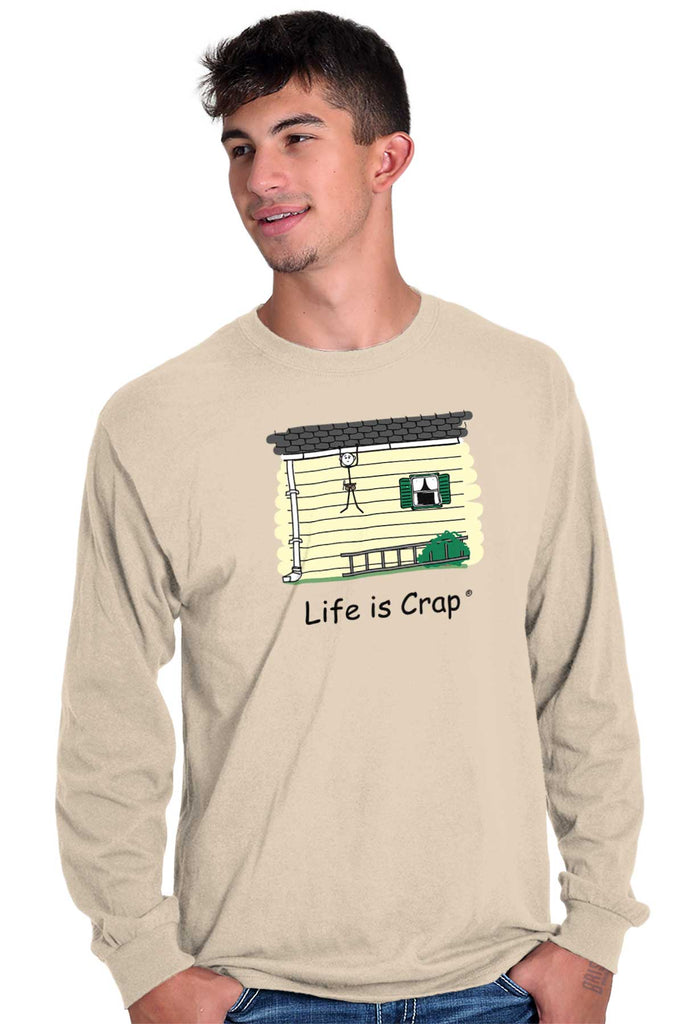 Lost Ladder Long Sleeve Tee-Direct To Garment Print-Life Is Crap