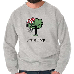 Parachute Tree Sweatshirt-Direct To Garment Print-Life Is Crap