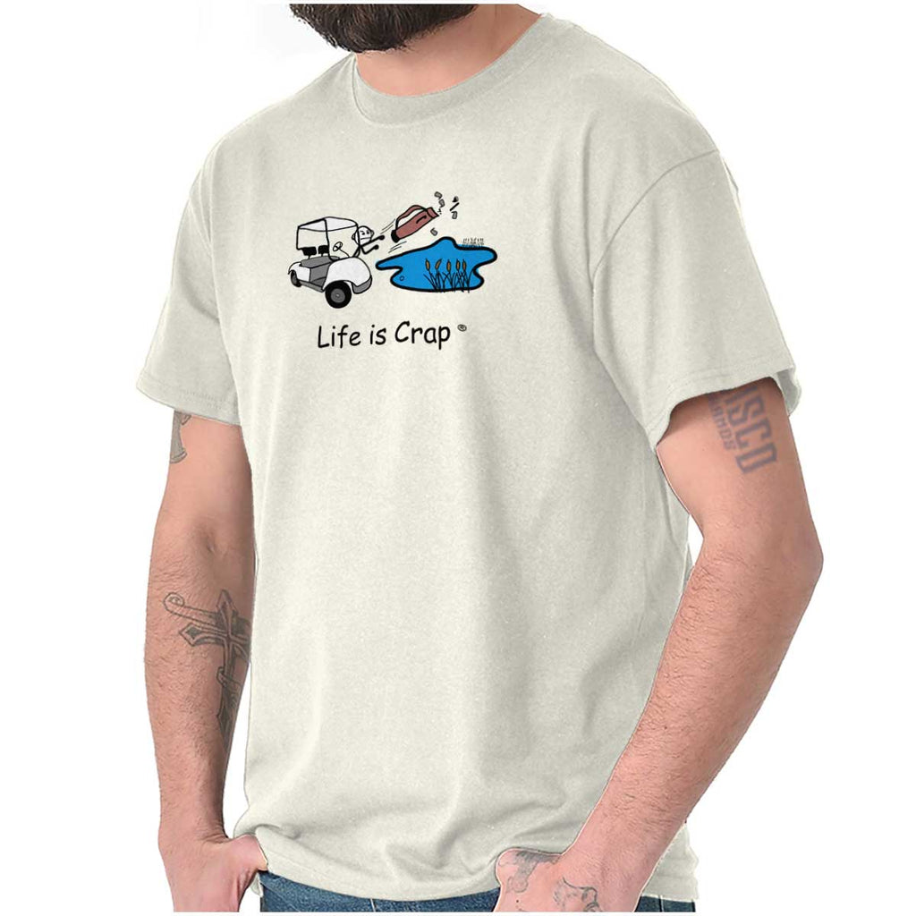 Golf Cart T-Shirt-Direct To Garment Print-Life Is Crap