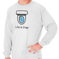 Cell Toilet Long Sleeve Tee-Direct To Garment Print-Life Is Crap