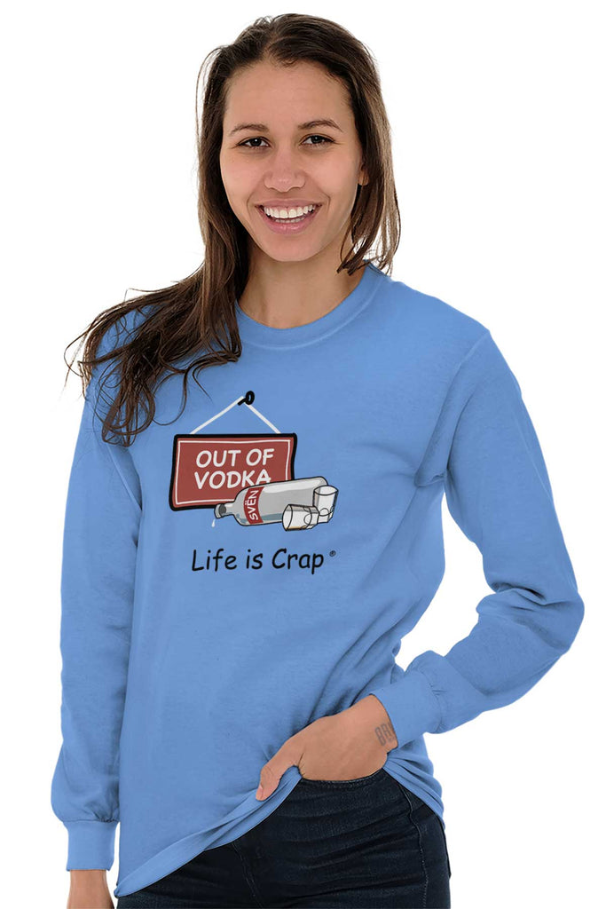 Out Of Vodka Long Sleeve Tee-Direct To Garment Print-Life Is Crap