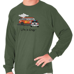 Hippy Van Long Sleeve Tee-Direct To Garment Print-Life Is Crap