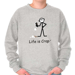 Dropped Ice Cream Sweatshirt-Direct To Garment Print-Life Is Crap