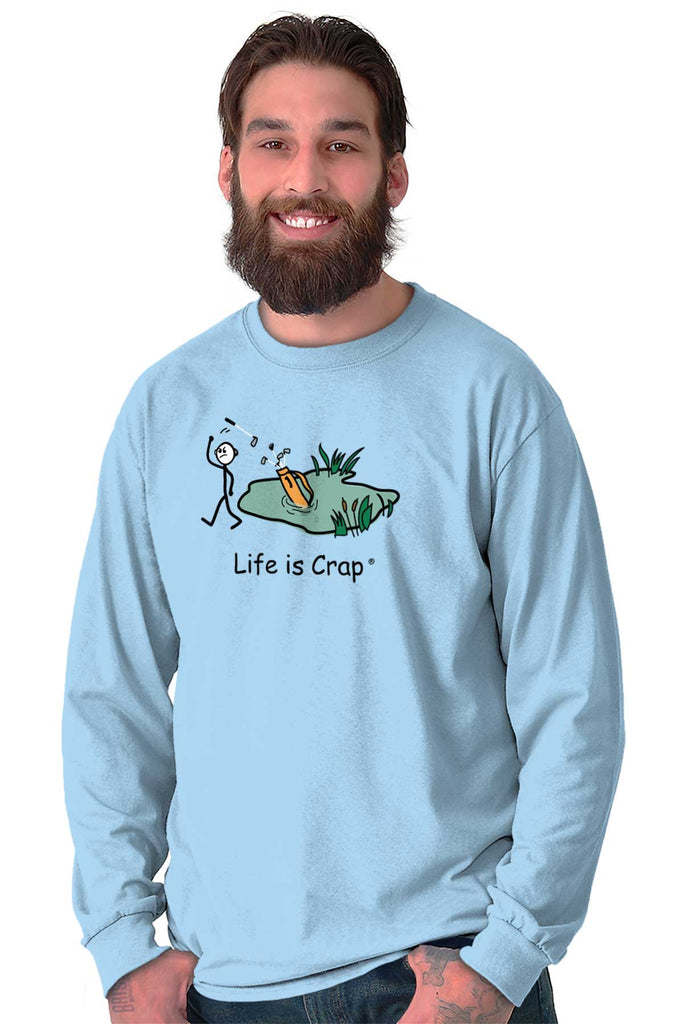 Done Golfing Long Sleeve Tee-Direct To Garment Print-Life Is Crap
