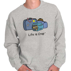 Dog Carrier Sweatshirt-Direct To Garment Print-Life Is Crap