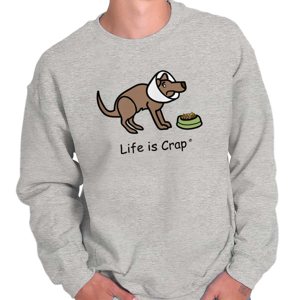 Sick Doggie Sweatshirt-Direct To Garment Print-Life Is Crap