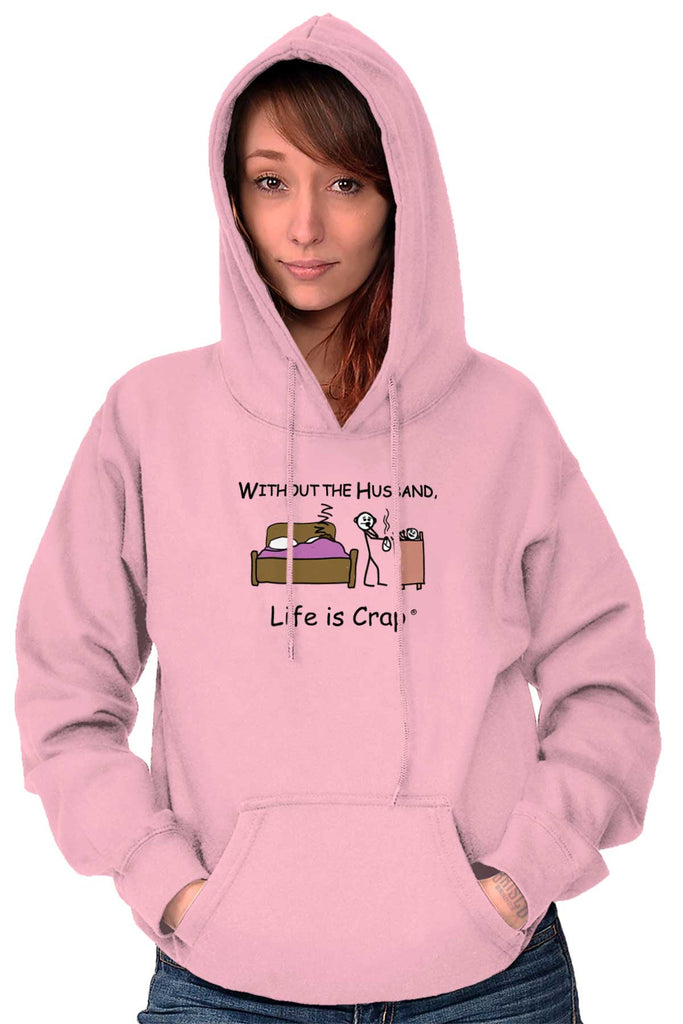 Husband Baby Hoodie-Direct To Garment Print-Life Is Crap