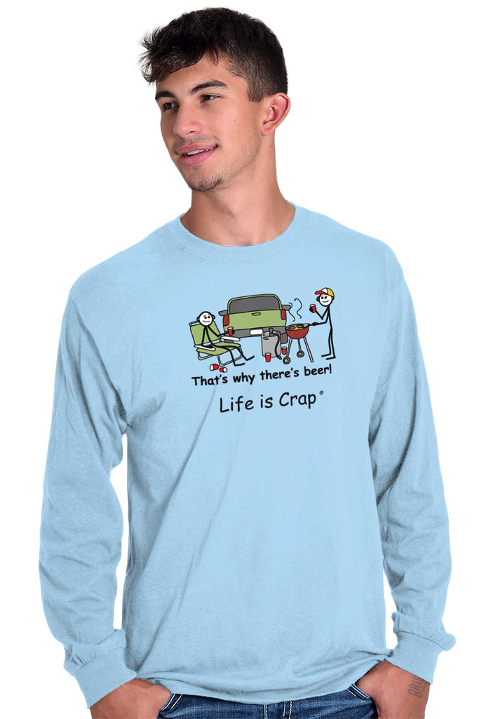 Tailgating Long Sleeve Tee-Direct To Garment Print-Life Is Crap