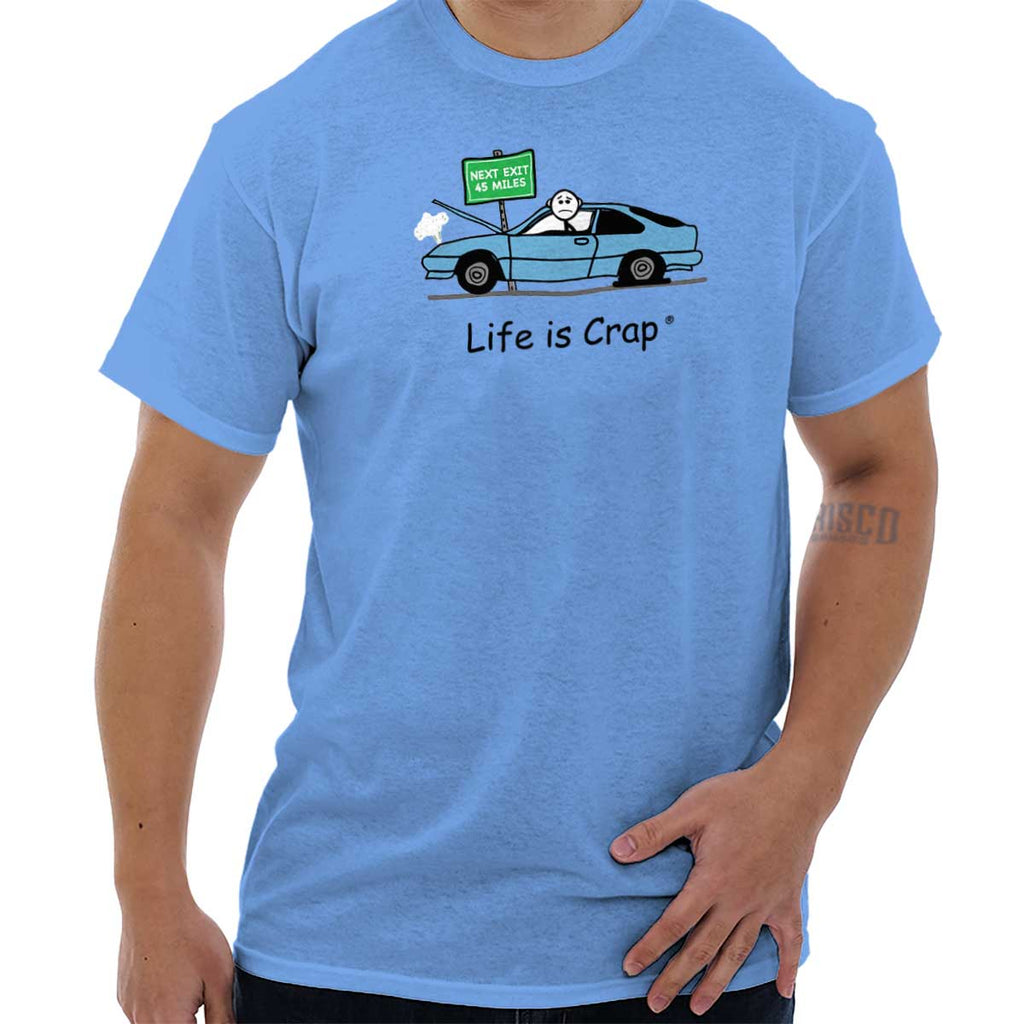 Broken Down Car T-Shirt-Direct To Garment Print-Life Is Crap