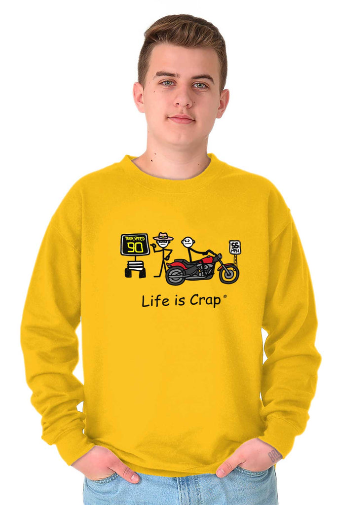Harley Speed Trap Sweatshirt-Direct To Garment Print-Life Is Crap