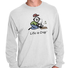 Nail Thumb Long Sleeve Tee-Direct To Garment Print-Life Is Crap