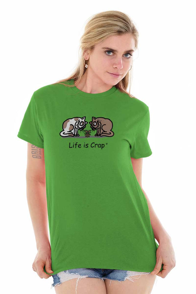Cat And Mouse T-Shirt-Direct To Garment Print-Life Is Crap