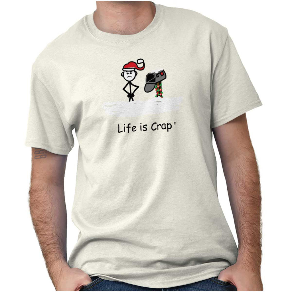 Santa Mail Box T-Shirt-Direct To Garment Print-Life Is Crap