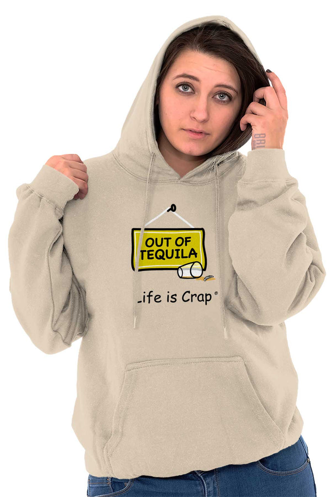 Out Of Tequila Shots Hoodie-Direct To Garment Print-Life Is Crap
