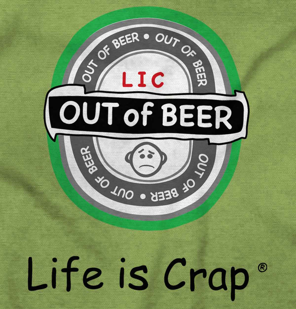 Out Of Beer Label Sweatshirt-Direct To Garment Print-Life Is Crap