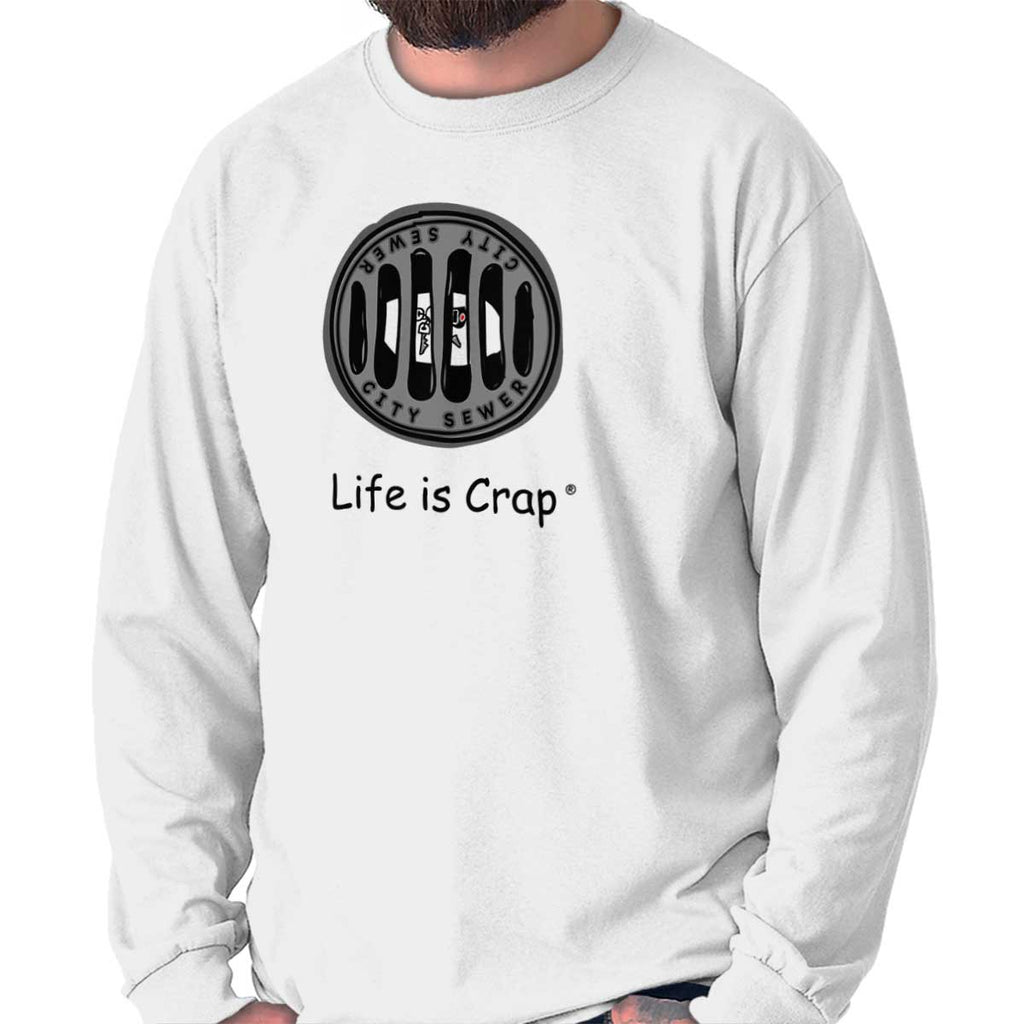 Keys Drain Long Sleeve Tee-Direct To Garment Print-Life Is Crap