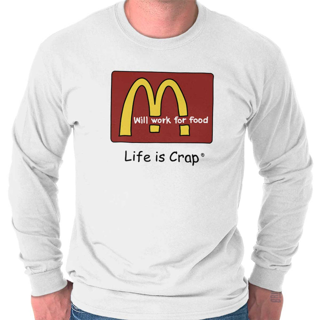 Fast Food Long Sleeve Tee-Direct To Garment Print-Life Is Crap