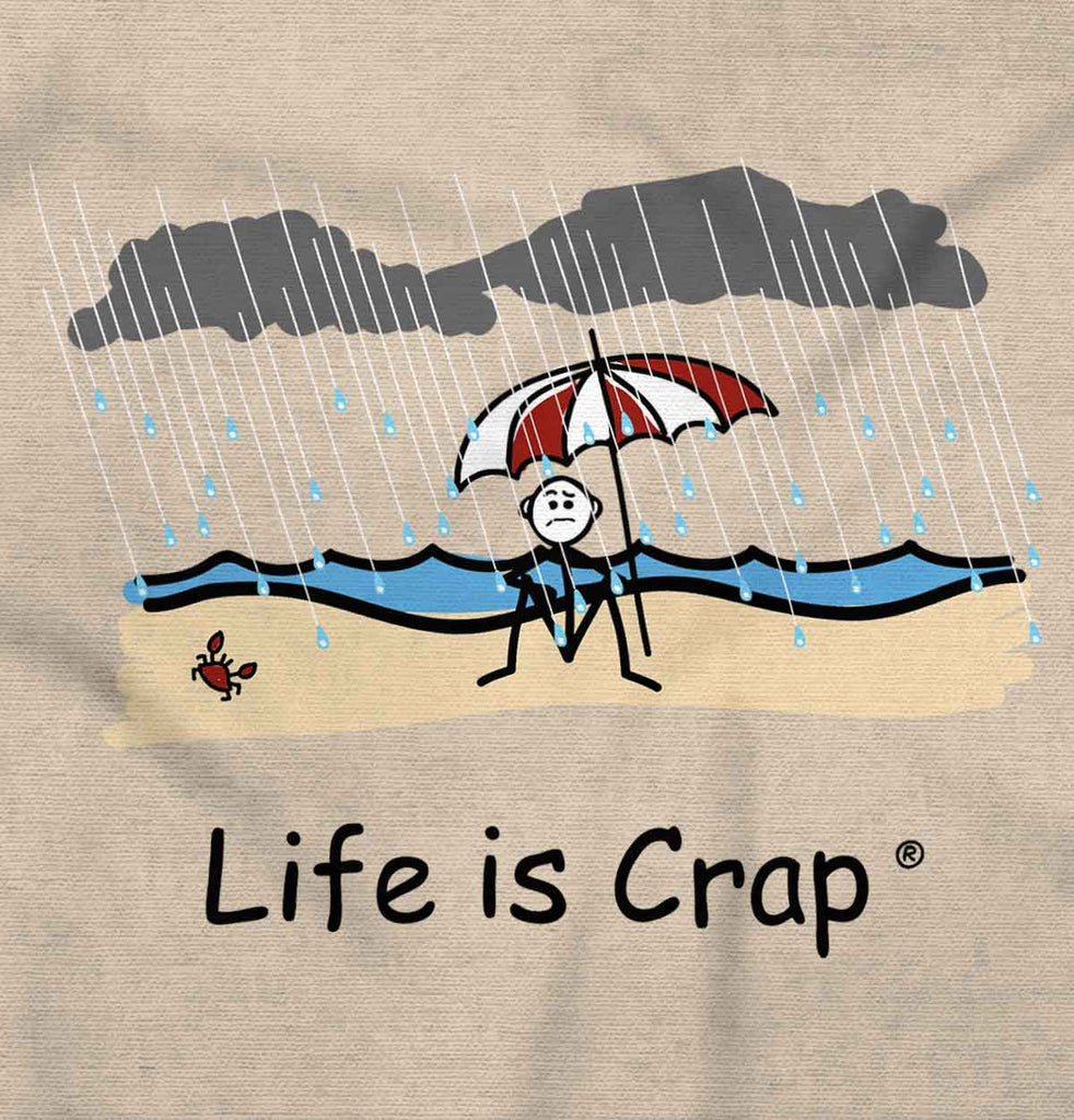 Rainy Beach Hoodie-Direct To Garment Print-Life Is Crap