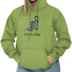 Broken Suitcase Hoodie-Direct To Garment Print-Life Is Crap