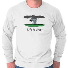 Cow In Tornado Long Sleeve Tee-Direct To Garment Print-Life Is Crap
