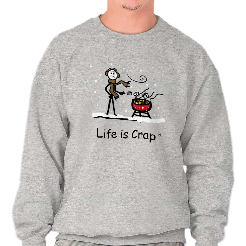 Chilly BBQ Chef Sweatshirt-Direct To Garment Print-Life Is Crap