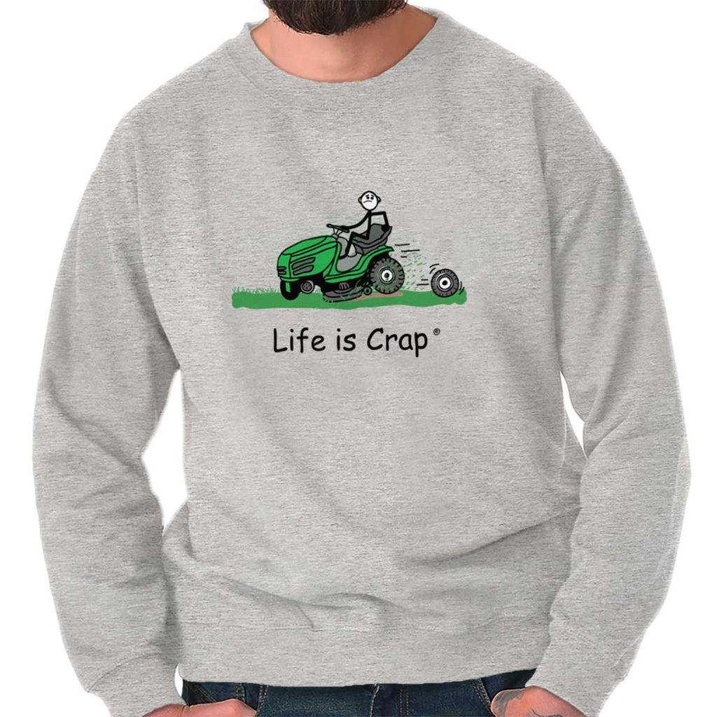 Broken Mower Sweatshirt-Direct To Garment Print-Life Is Crap