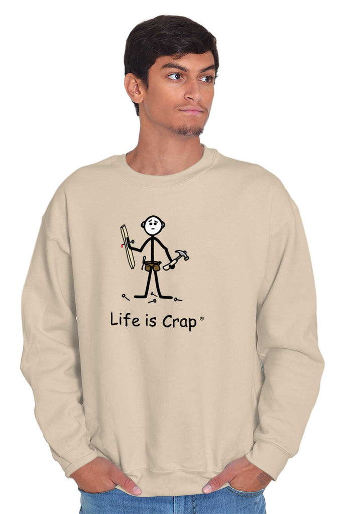 Nailed Sweatshirt-Direct To Garment Print-Life Is Crap