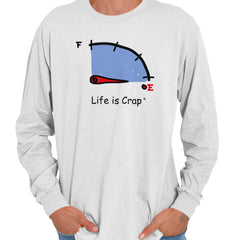 Empty Gas Long Sleeve Tee-Direct To Garment Print-Life Is Crap
