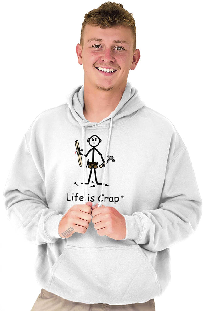 Nailed Hoodie-Direct To Garment Print-Life Is Crap