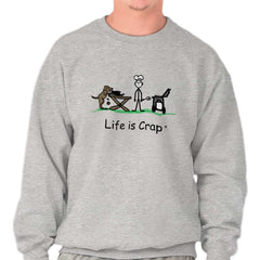 Sneaky Dog BBQ Sweatshirt-Direct To Garment Print-Life Is Crap