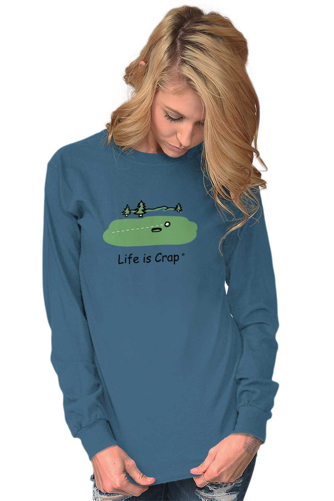 Golf Miss Long Sleeve Tee-Direct To Garment Print-Life Is Crap