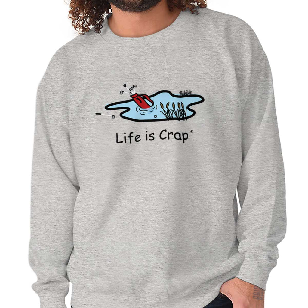 Golf Bag Sweatshirt-Direct To Garment Print-Life Is Crap