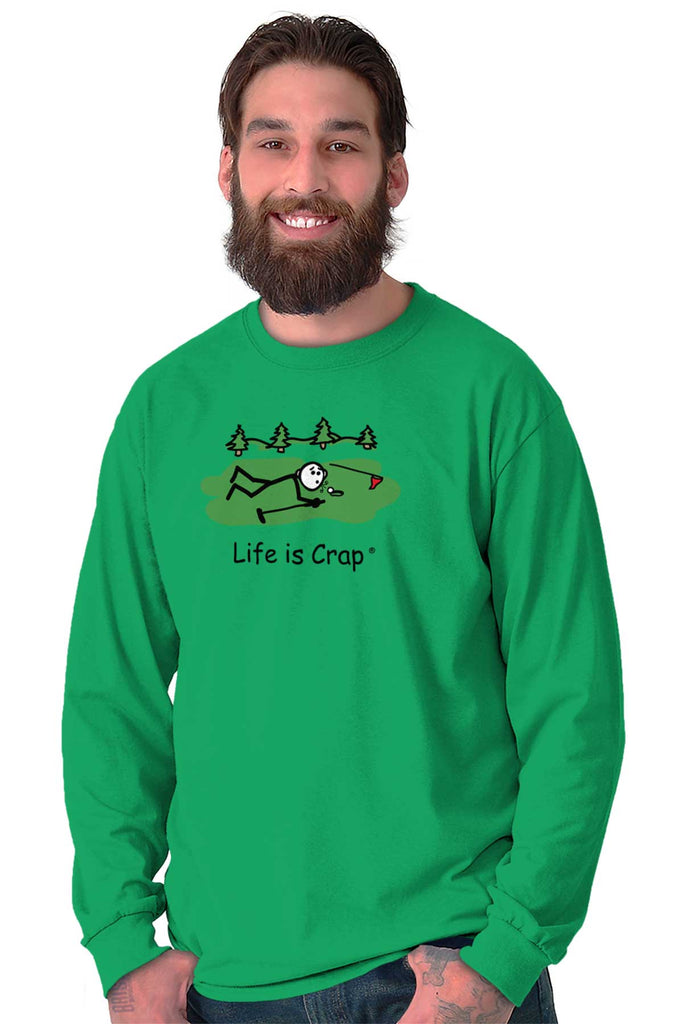Hole In One Blow Long Sleeve Tee-Direct To Garment Print-Life Is Crap